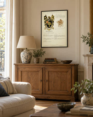L'affiche encadrée au mur (mise en situation, famille d'exemple)